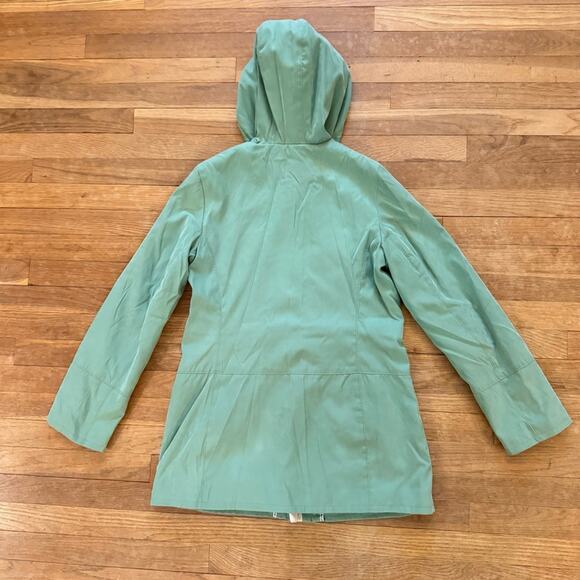 Jones New York green zippered hooded rain jacket size medium M
b17 - Picture 5 of 5